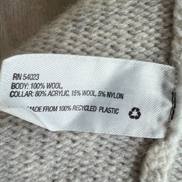 Gap Wool Cardigan with Boucle Collar - Womens Medium - Picture 8 of 8